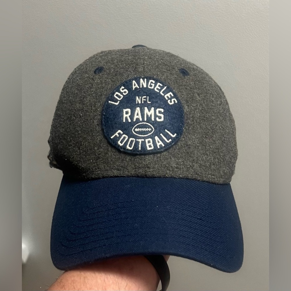 Los Angeles Rams NFL Football 1937 New Era Gray Blue 100 Year Hat-Small/Medium